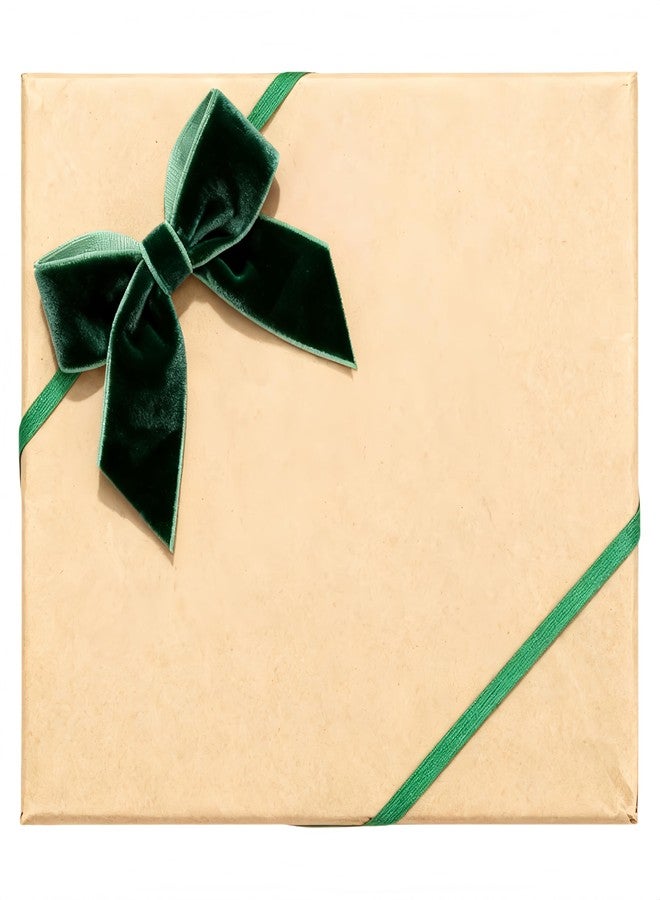Meseey 24 Pcs 10 Inch Elastic Christmas Bow for Gift Wrapping Stretch Loops with Pre Tied Velvet Bows for Christmas Boxes Wrapping Party Wedding Decor(Dark Green) - Image 5